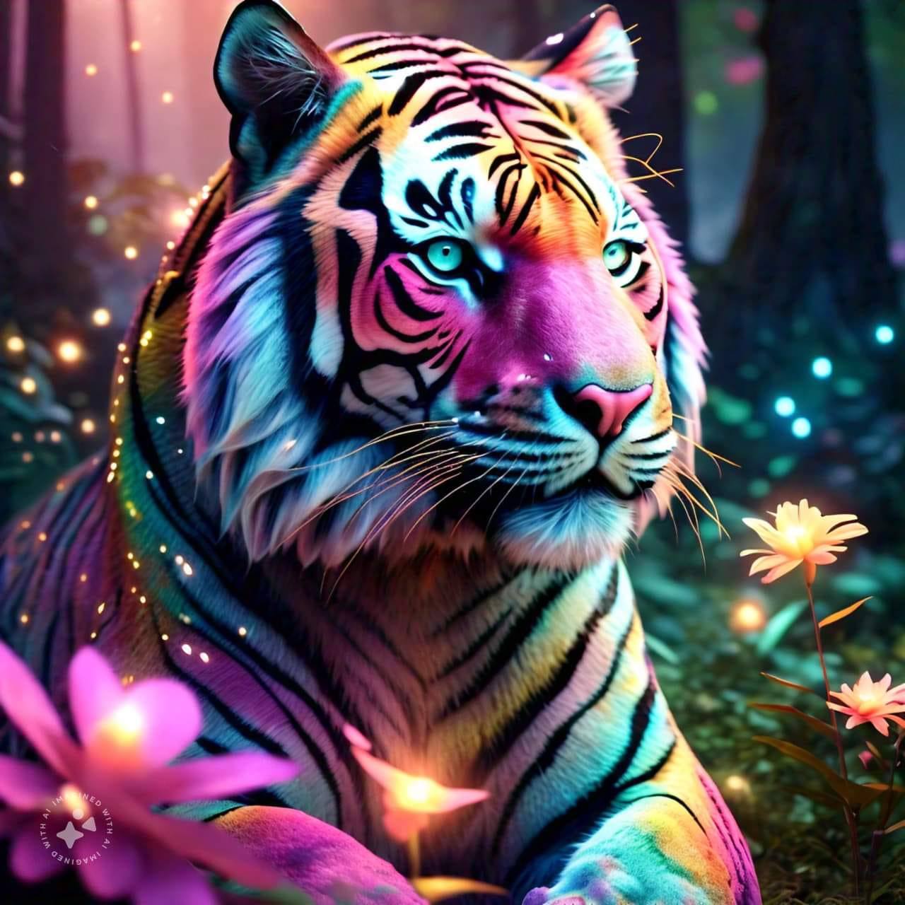 Magic Tiger in Magical Forest